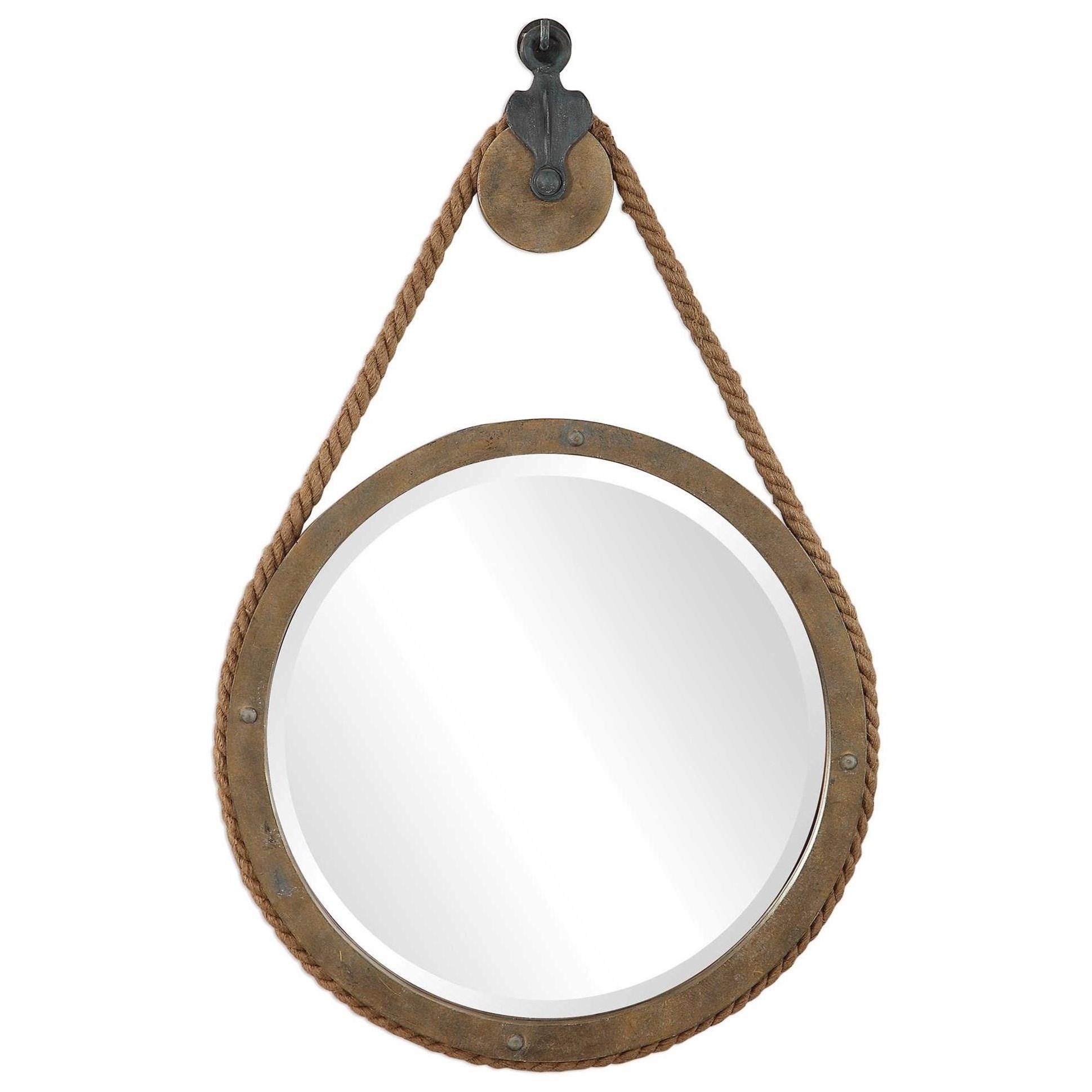 Uttermost Mirrors Round Melton Round Pulley Mirror Miskelly
