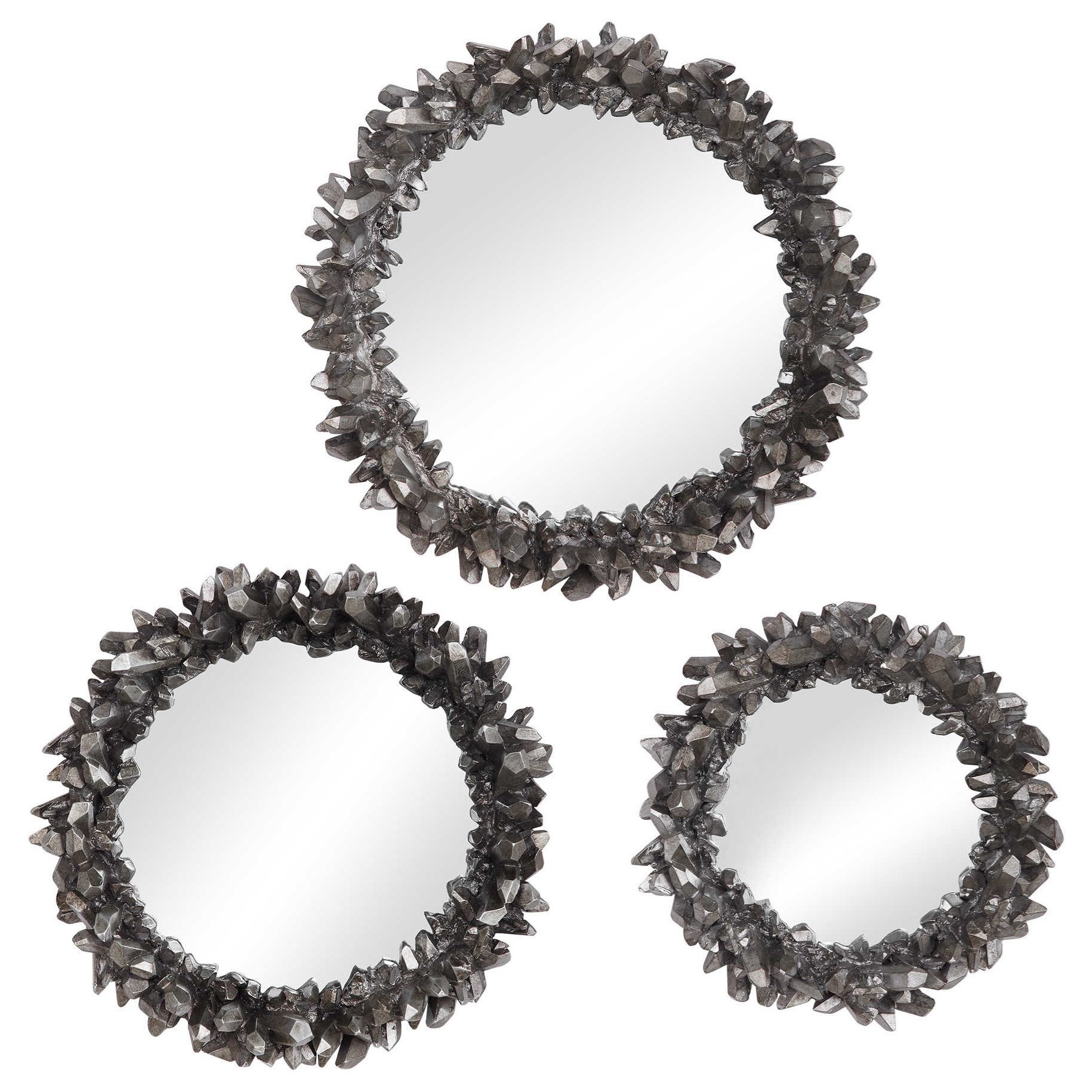 Uttermost Mirrors Round Galena Round Mirrors Set Of 3 Wayside Furniture Wall Mirrors Same day delivery 7 days a week £3.95, or fast store collection. wayside furniture