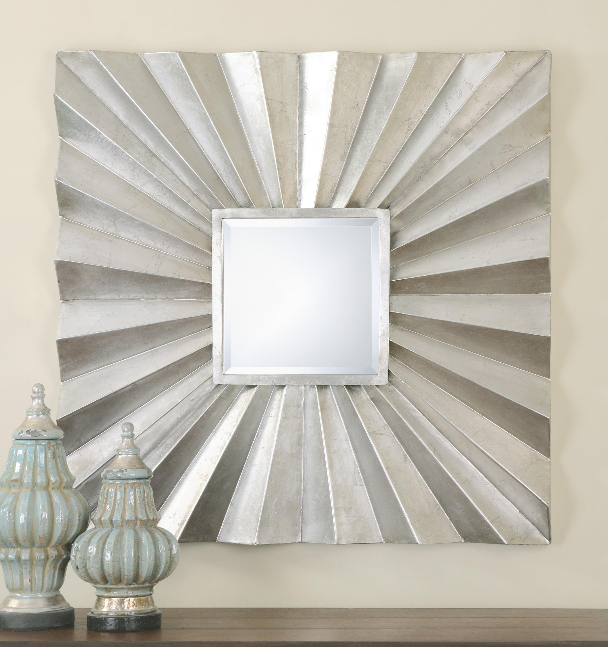 Uttermost Mirrors 07684 Adelmar Metal Square Mirror Miller Home