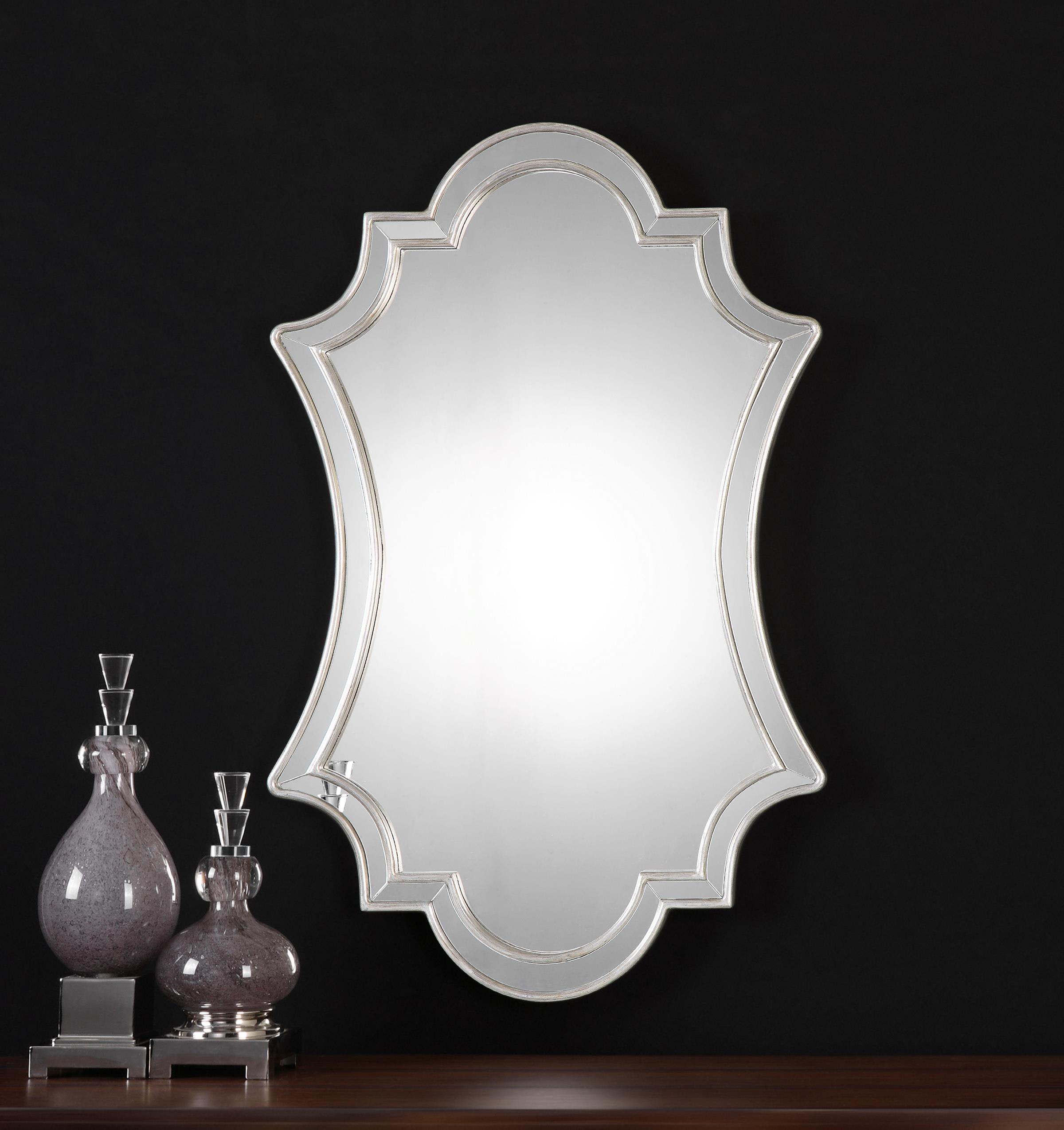 Uttermost Mirrors 08134 Elara Antiqued Silver Wall Mirror Miller