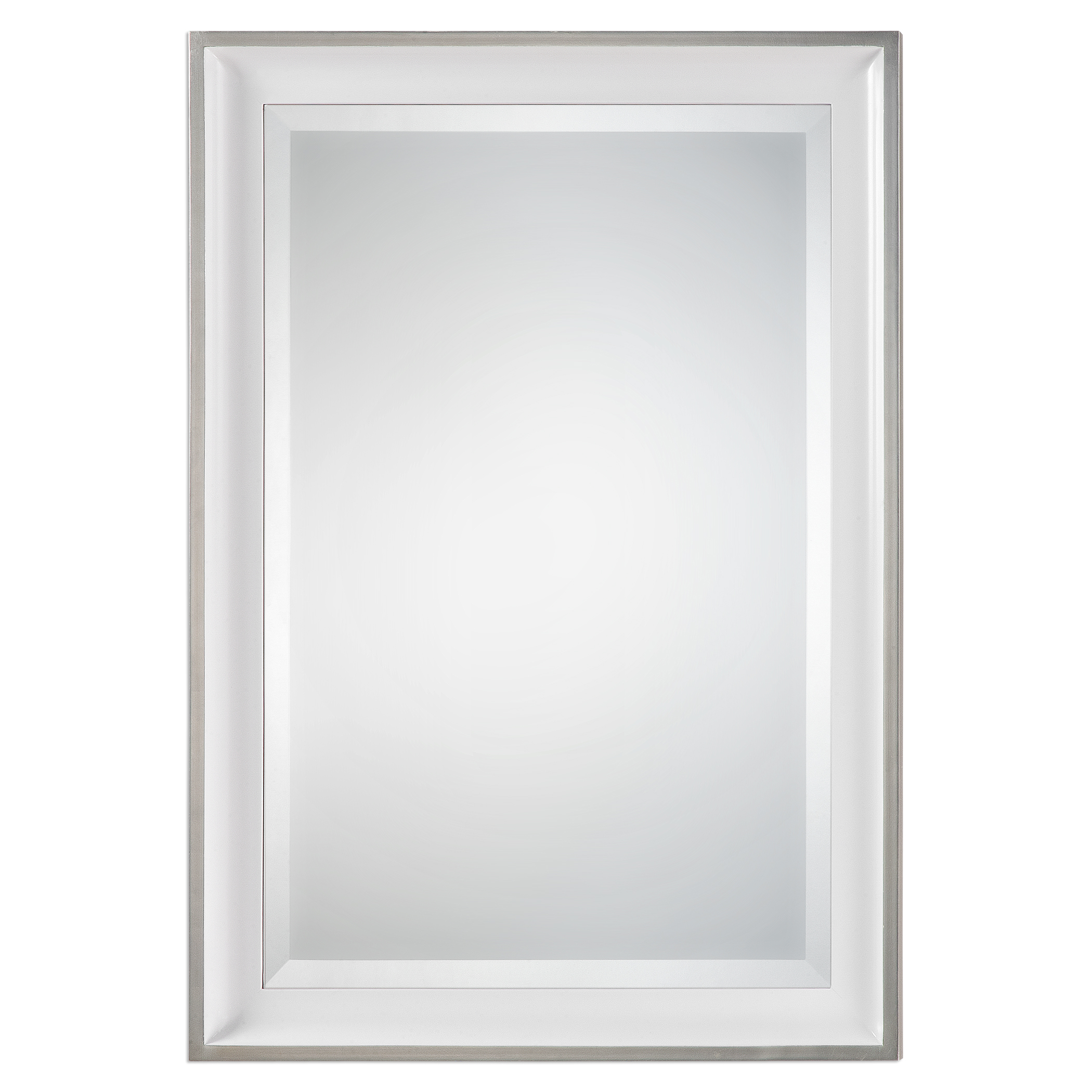 Uttermost Mirrors 09081 Lahvahn White Silver Mirror Dunk