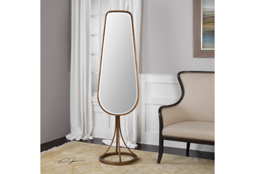 Uttermost Mirrors 09142 Gavar Gold Cheval Mirror Dunk Bright
