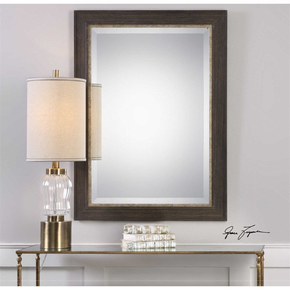 Uttermost Mirrors 09205 Hilliard Wall Mirror With Distressed Frame