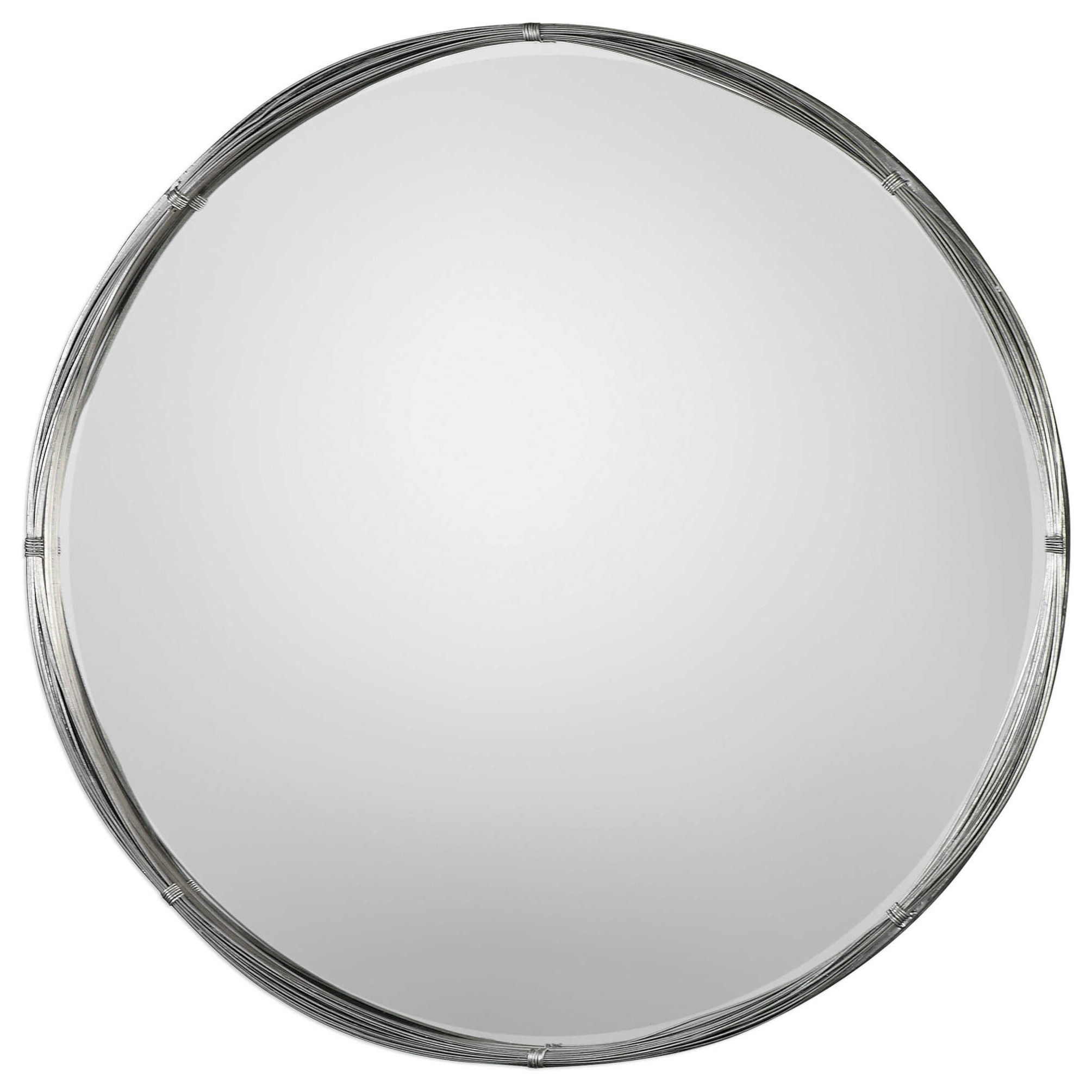 Uttermost 09278 Orion Metallic Silver Leaf Finish 36 Round Mirror