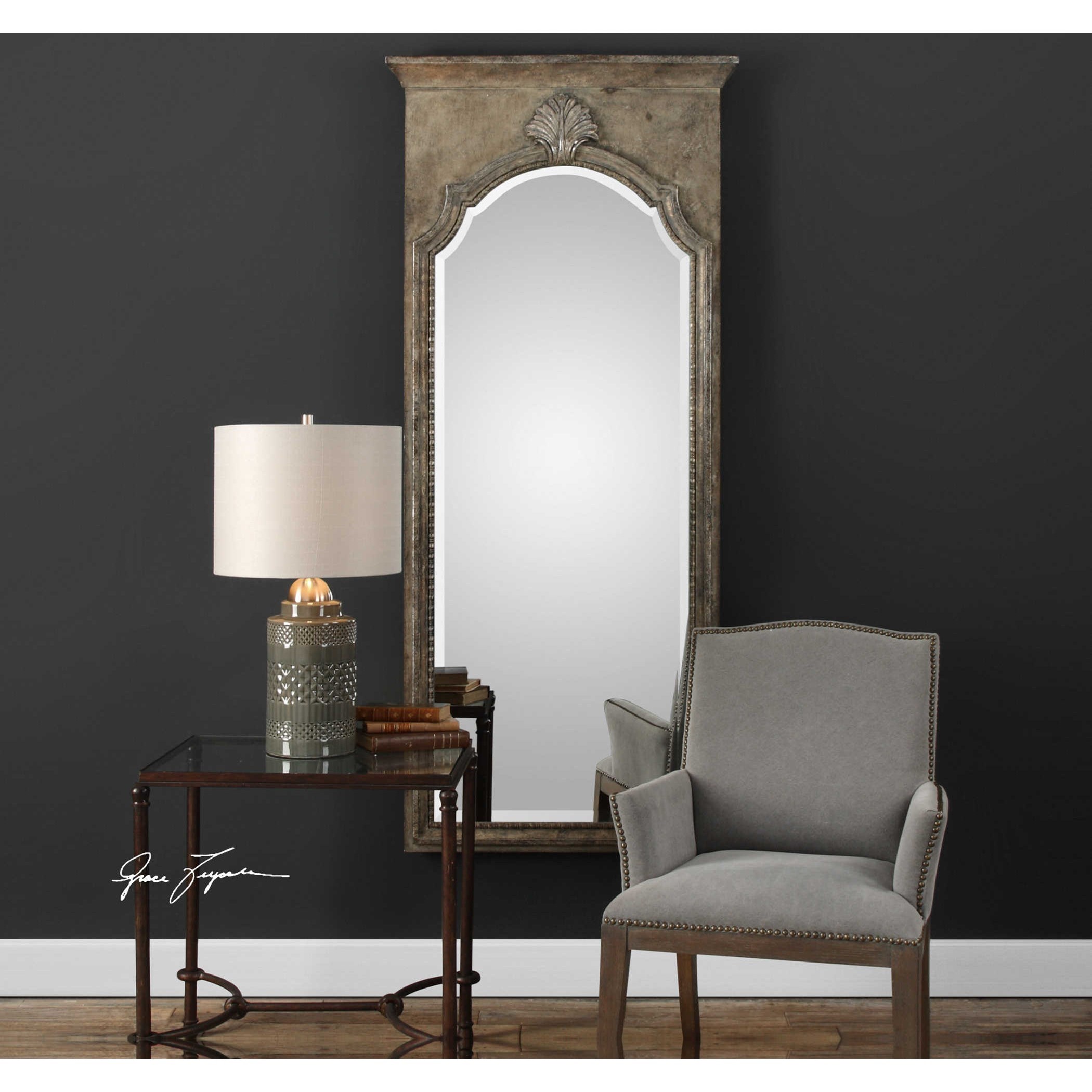 Uttermost Arched Mirrors Nevola Antiqued Silver Mirror Goffena