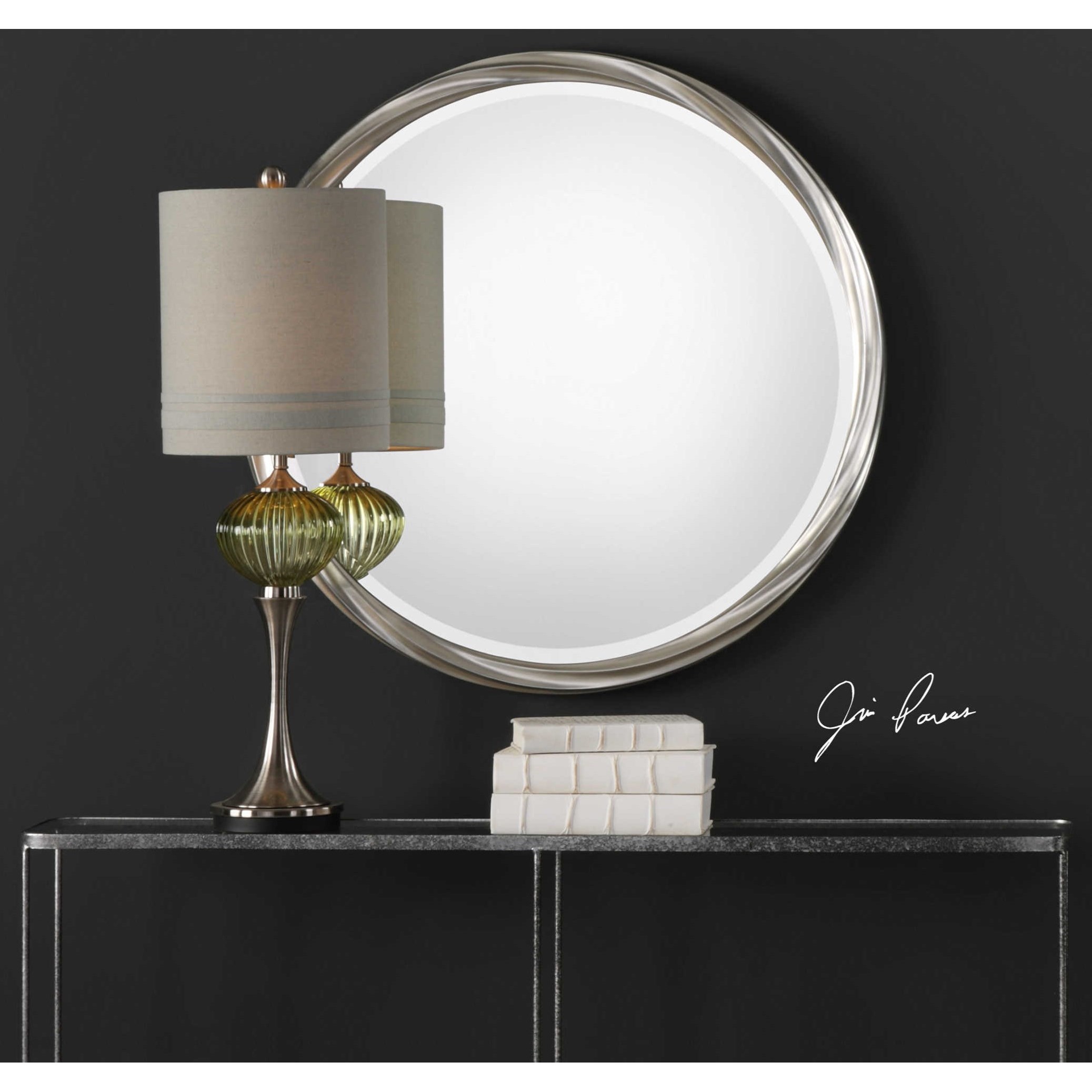 Uttermost Mirrors Round 09278 Orion Silver Round Mirror Dunk
