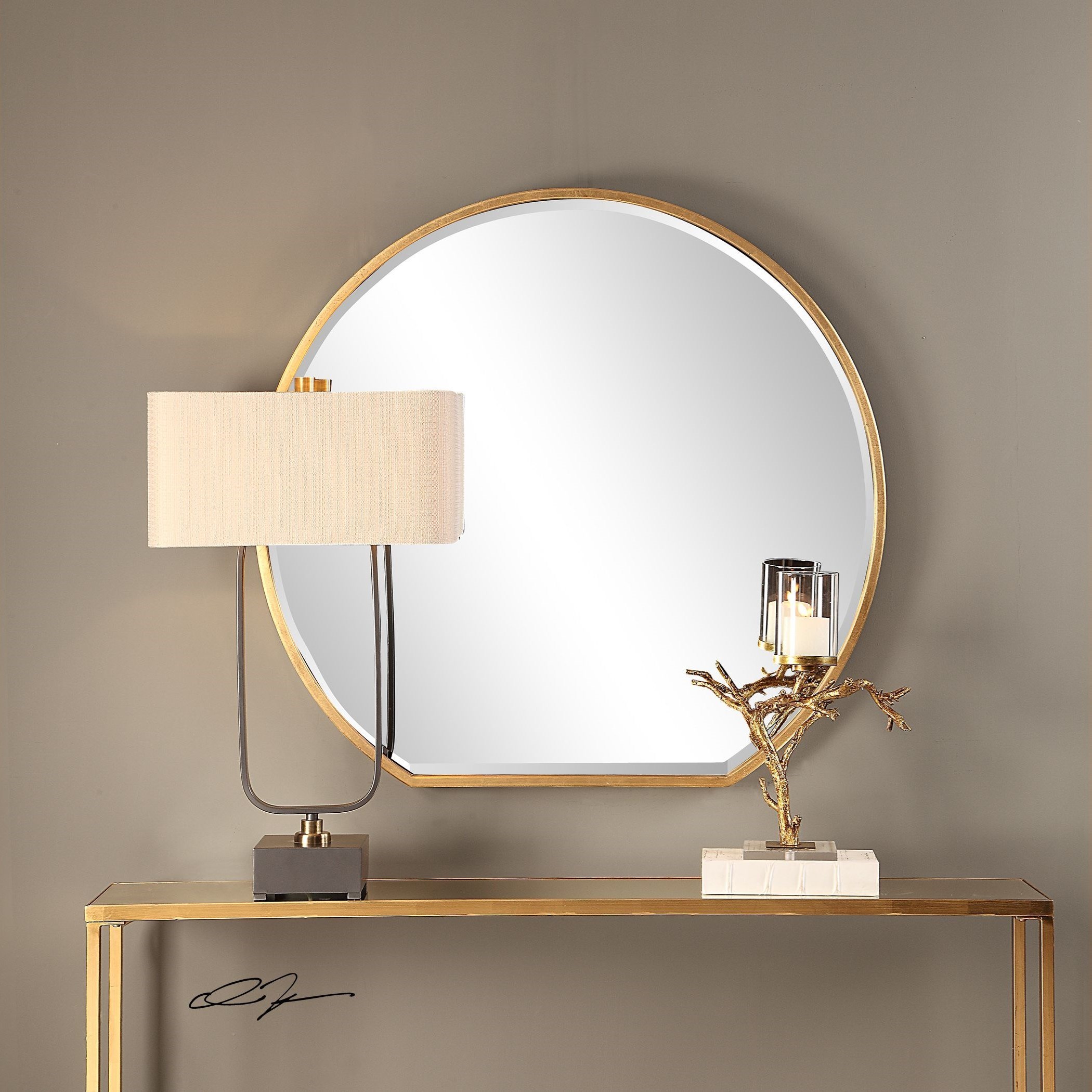 Uttermost Mirrors Cabell Gold Mirror Reid S Furniture Wall Mirrors