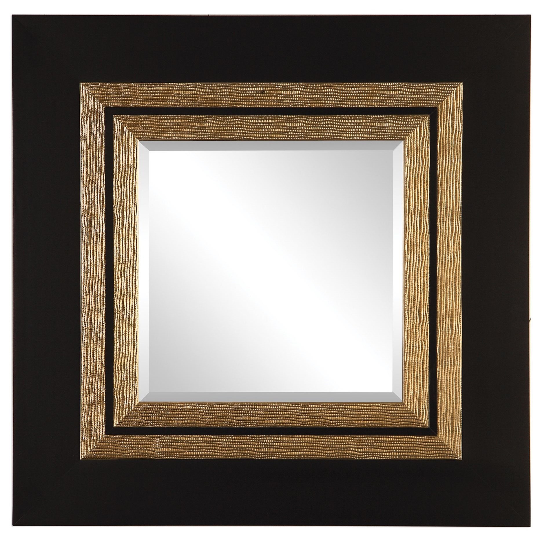 Uttermost Mirrors Faisal Square Black Mirror Pedigo Furniture
