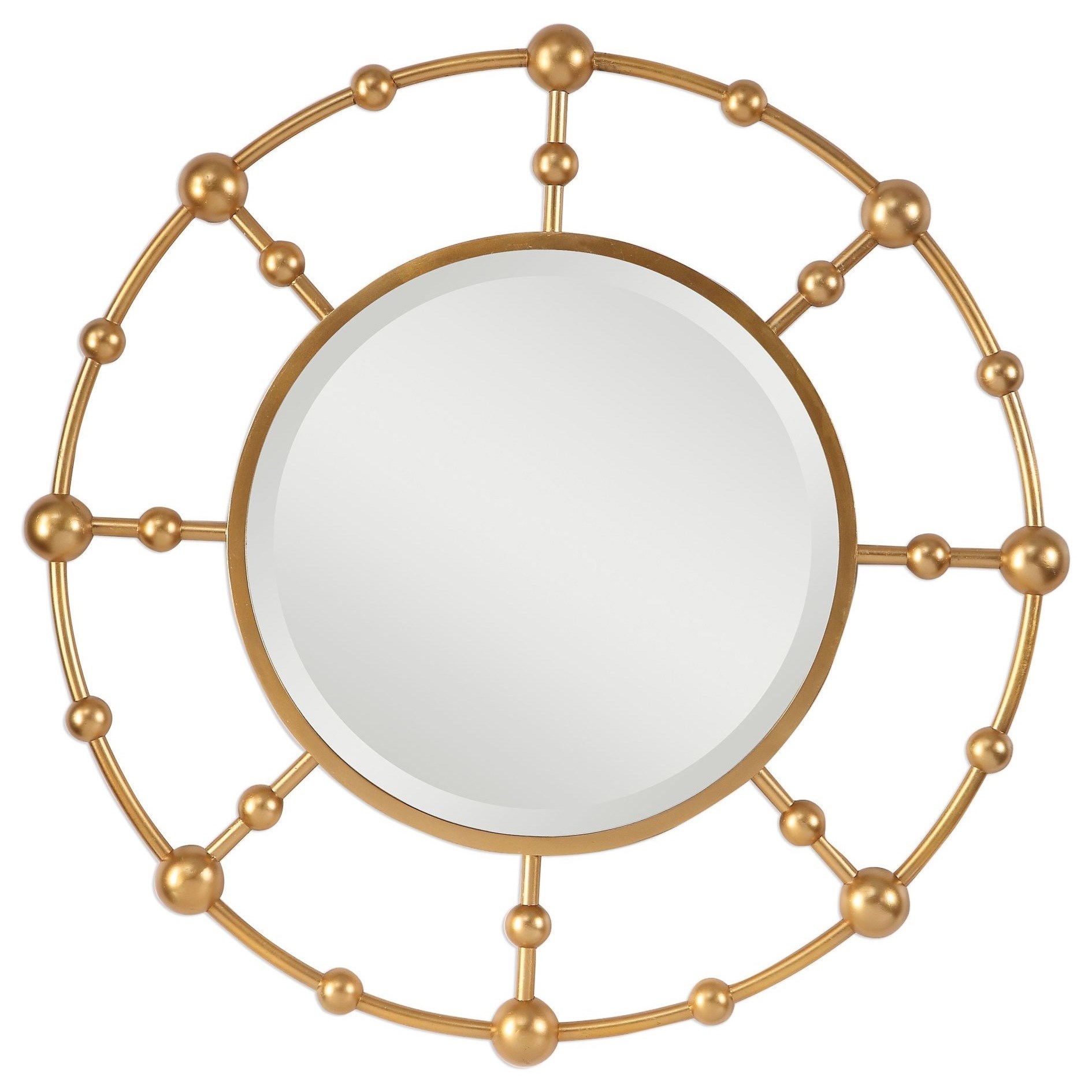 Uttermost Mirrors Round 09457 Selim Round Gold Mirror Thornton