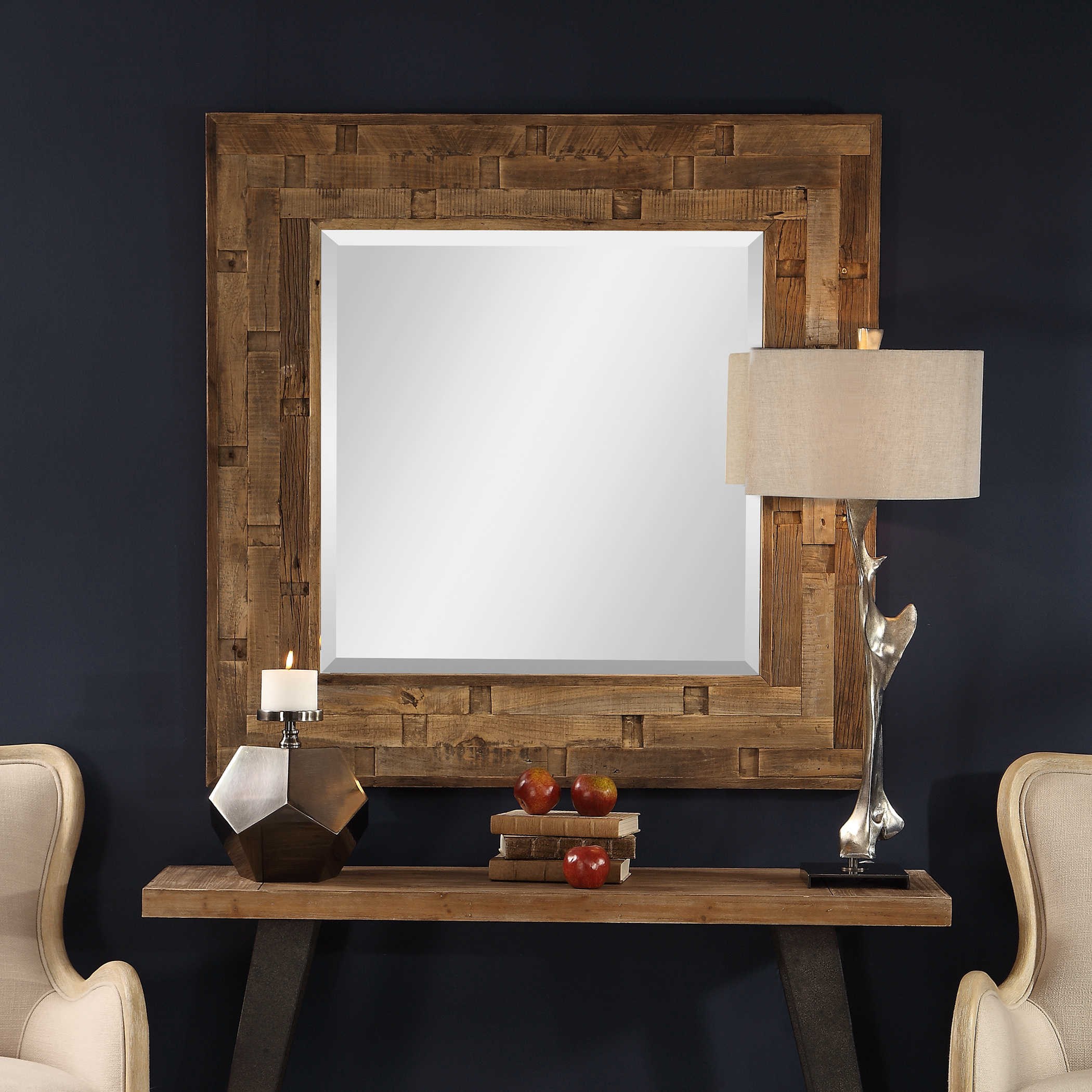 Uttermost Mirrors 09536 Emelin Wood Square Mirror Thornton