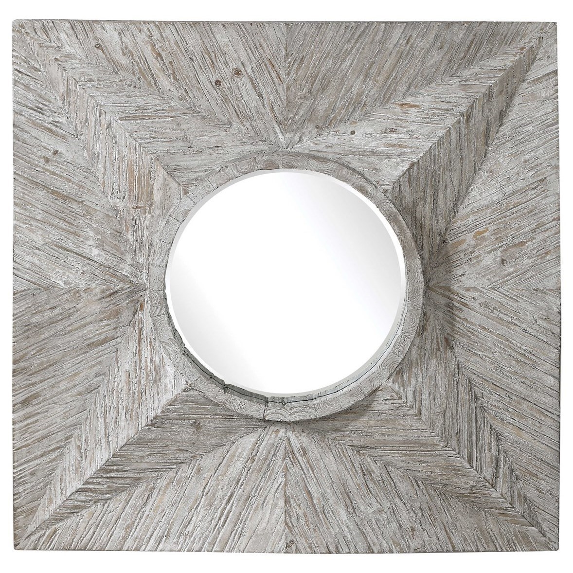 Uttermost Mirrors Huntington Light Gray Square Mirror Pedigo