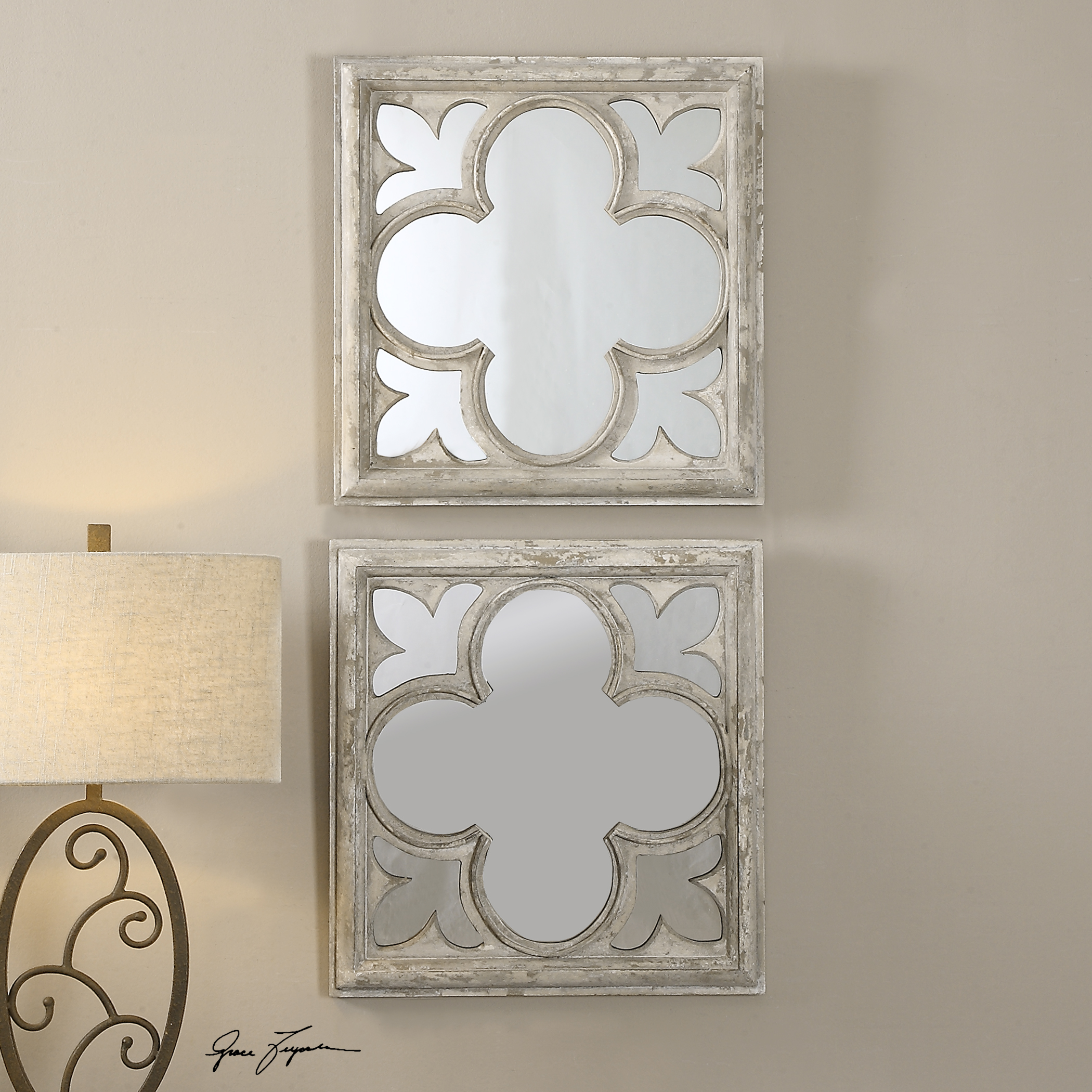 Uttermost Mirrors 12935 Vellauni Quatrefoil Mirrors S 2 Dunk