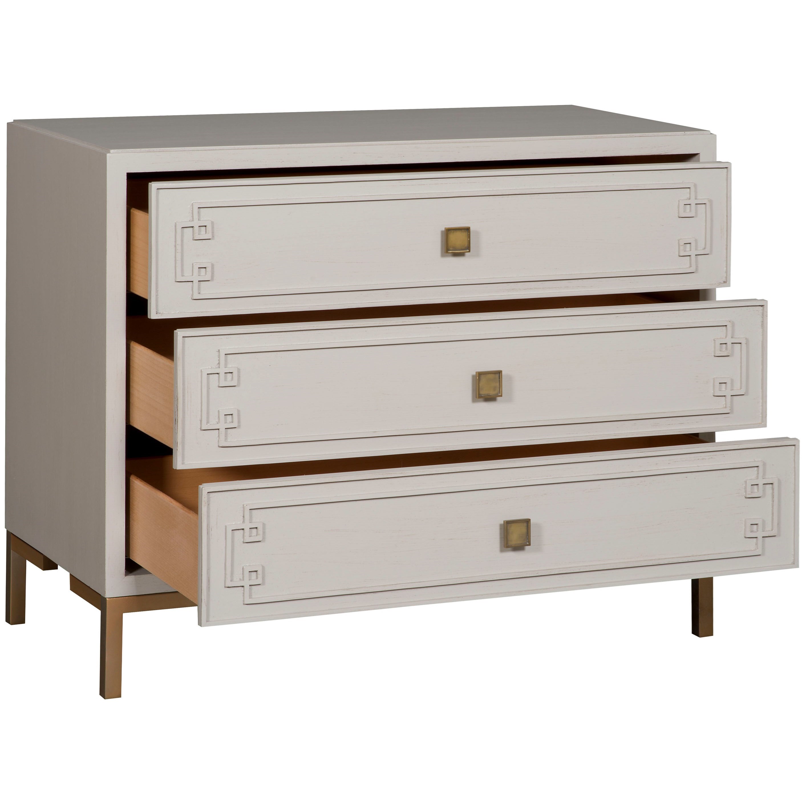 Vanguard Furniture Make It Yours Bedroom Cc03g Mckinney Side Table With 3 Drawers Hudson S Furniture Night Stands