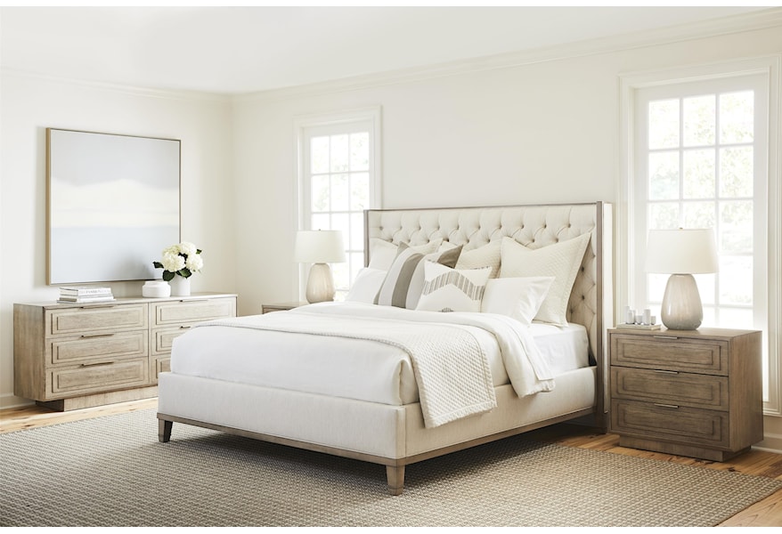 Vanguard Furniture Bowers - Michael Weiss TW590Q-HF Queen Tufted Headboard Bed | Baer's Furniture | Upholstered Beds