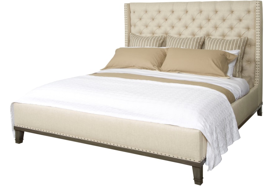 Vanguard Furniture Michael Weiss W521q Hf Cleo Queen Tufted Bed Baer S Furniture Upholstered Beds
