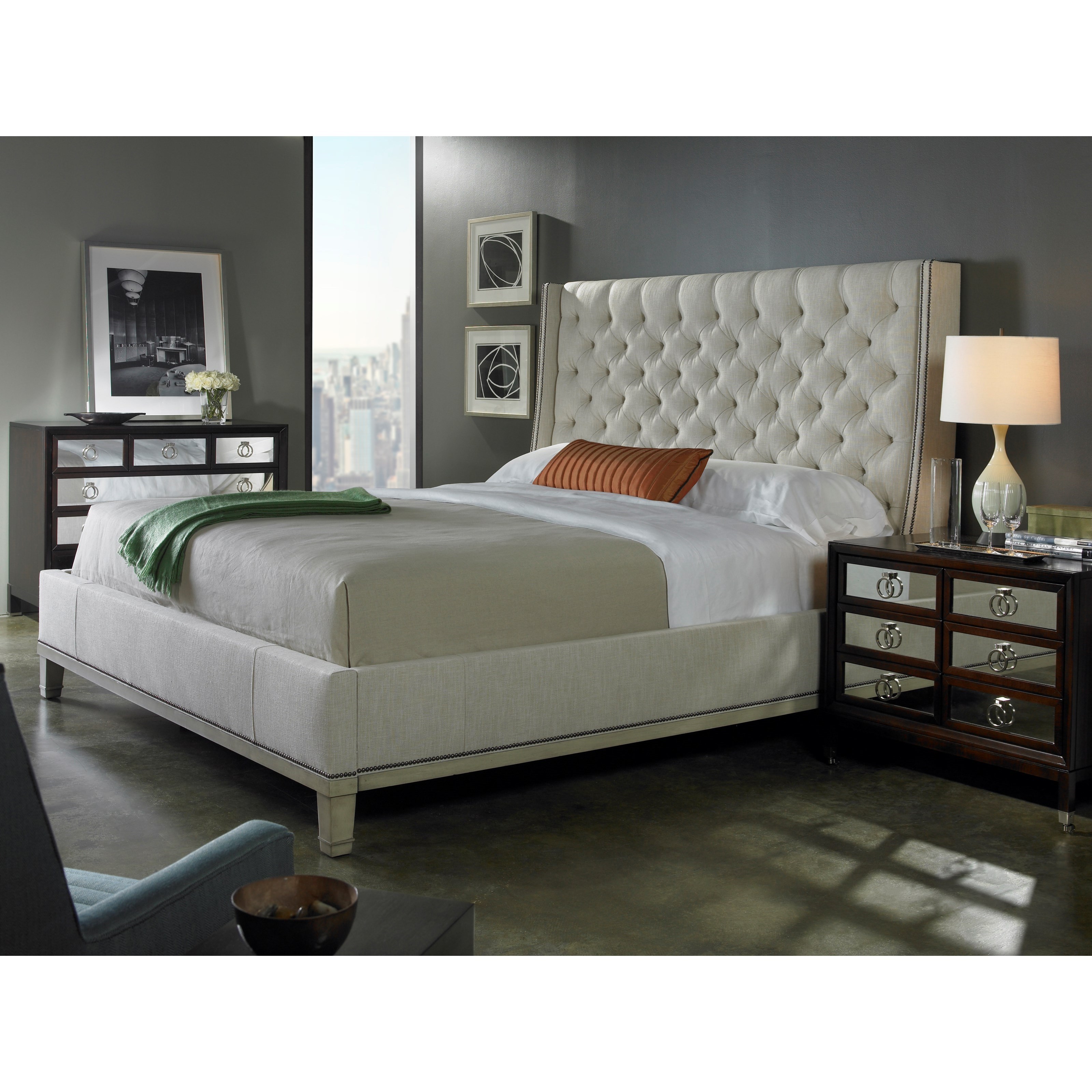 Vanguard Furniture Michael Weiss Cleo Queen Tufted Bed Sprintz