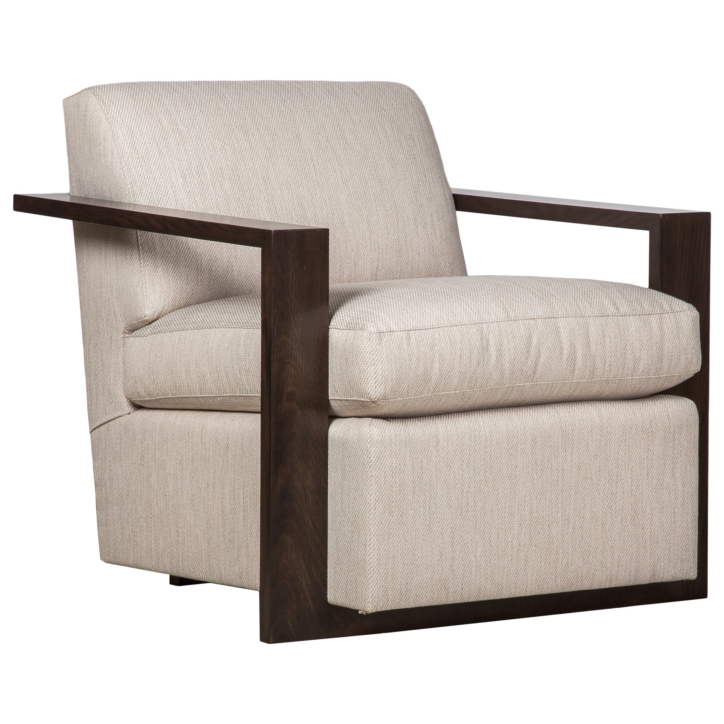 Vanguard Furniture Troy By Thom Filicia Home 9062 Ch Contemporary Upholstered Chair With Sculptural Wood Arms Baer S Furniture Upholstered Chairs