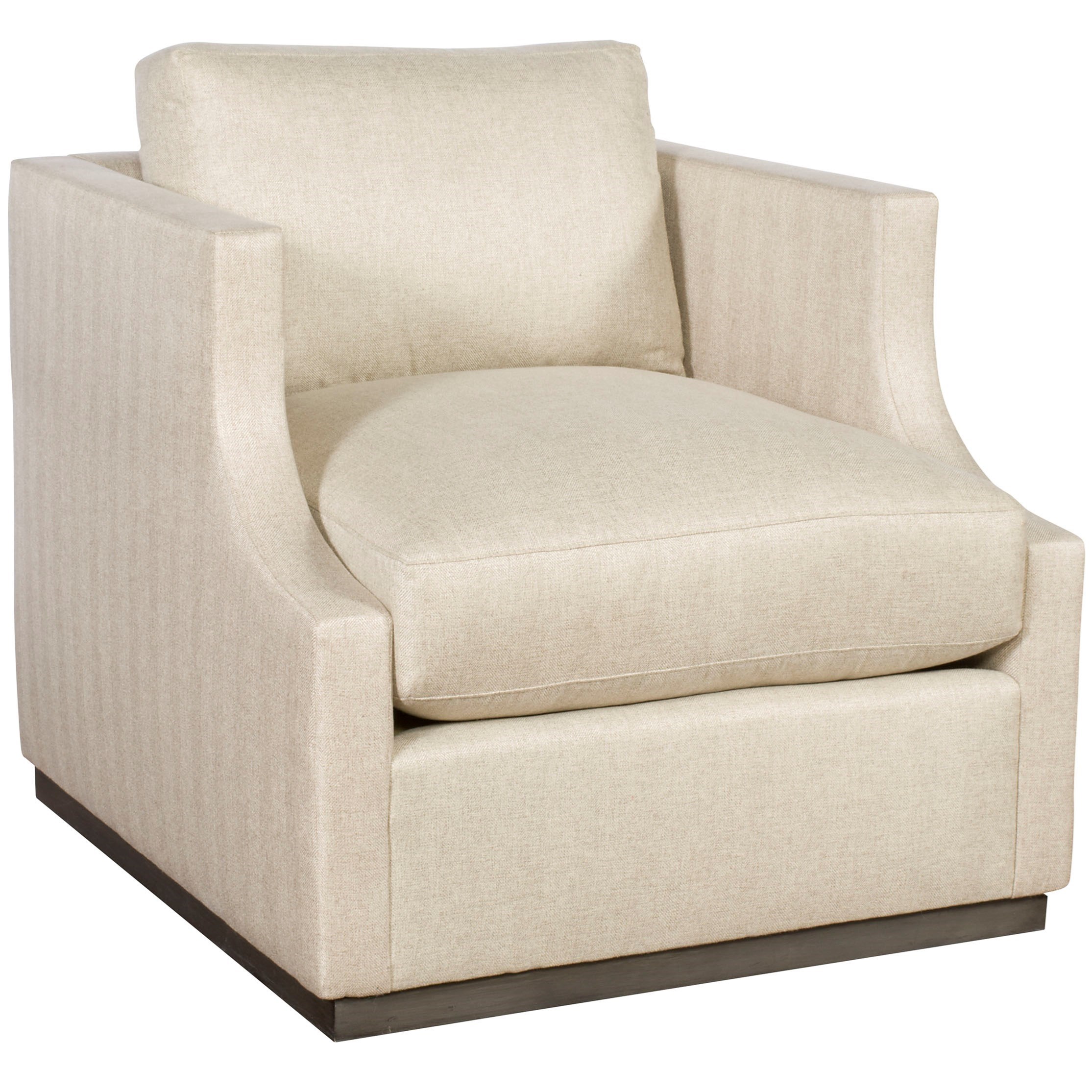 Vanguard Furniture Willowbrook By Thom Filicia Home 9048 Sw Transitional Swivel Chair With Scoop Arms And Wood Base Baer S Furniture Upholstered Chairs