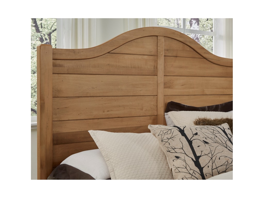Vaughan Bassett Maple EscapeKing Shiplap Headboard