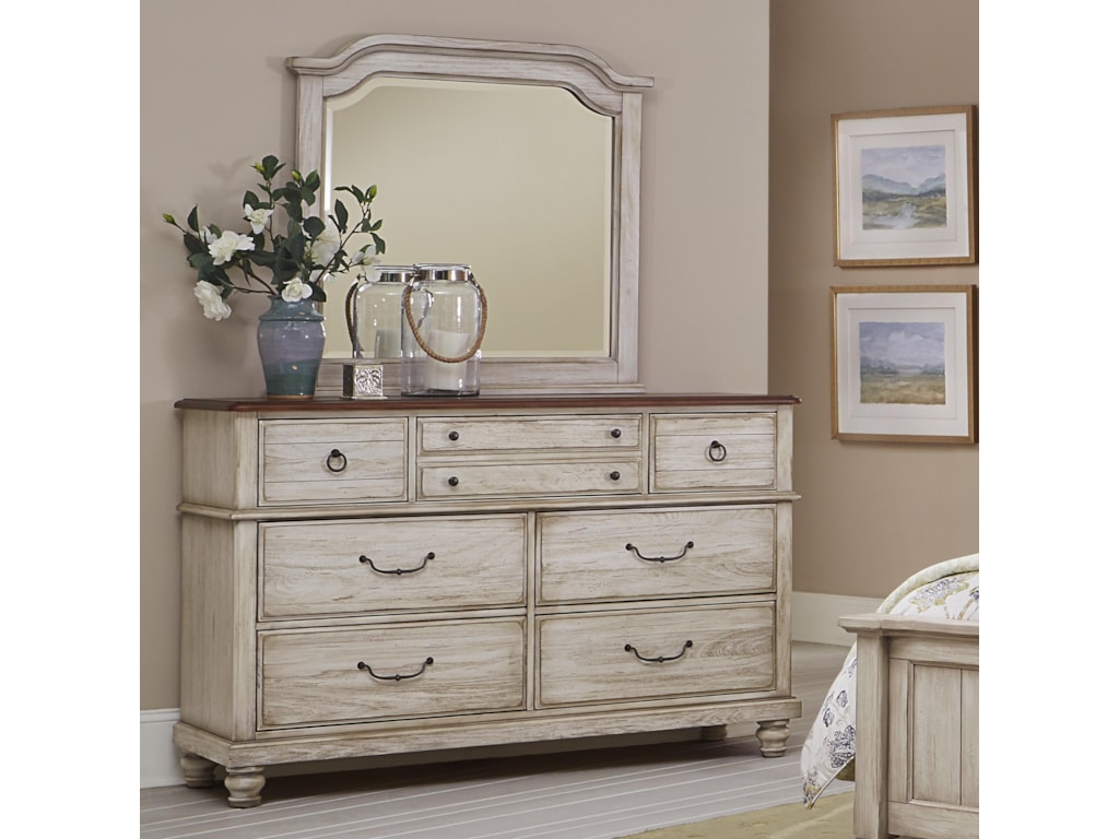 Vaughan Bassett Arrendelle Transitional Dresser Mirror Rooms