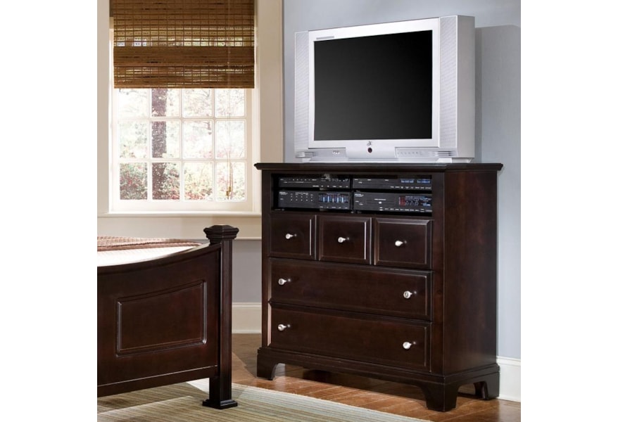 Vaughan Bassett Hamilton Franklin Media Cabinet With 3 Drawers 1