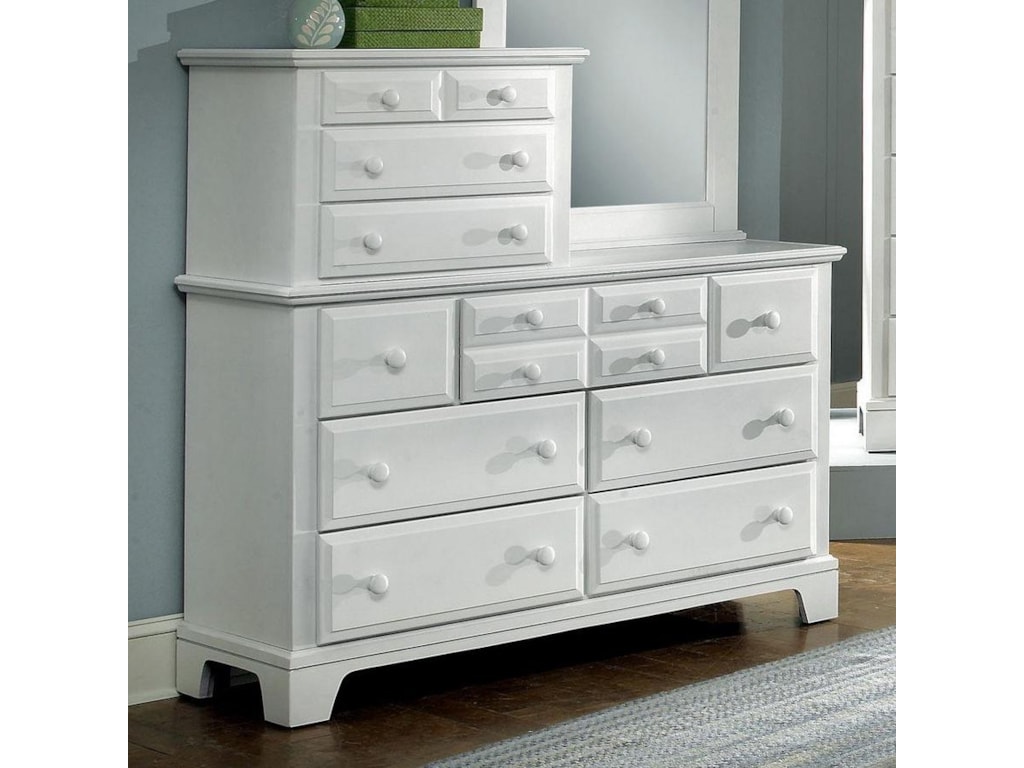Vaughan Bassett Hamilton Franklin Vanity Dresser With 10 Drawers