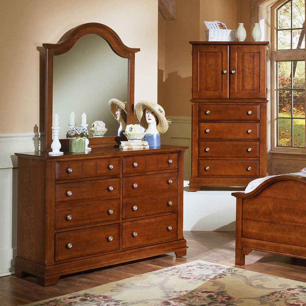 Vaughan Bassett Cottage Double Dresser And Mirror Dunk Bright
