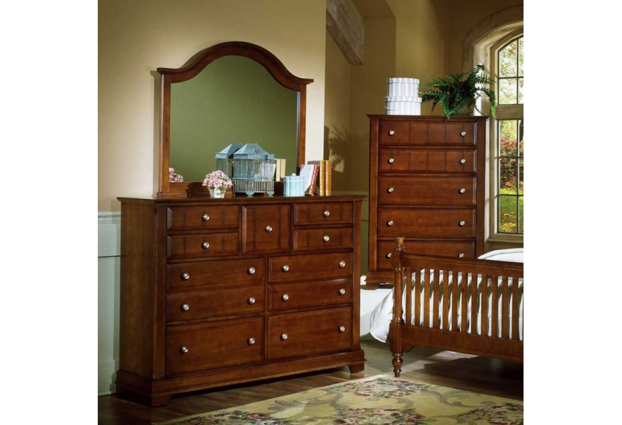 Vaughan Bassett Cottage Triple Dresser And Mirror Steger S