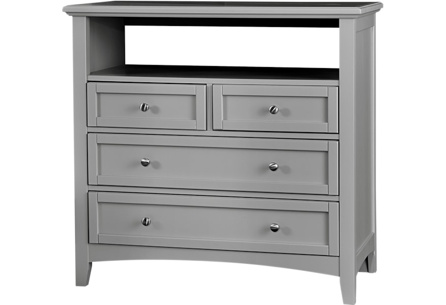 Vaughan Bassett Bonanza Media Unit 4 Drawers Vandrie Home