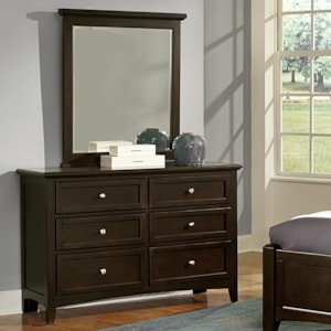 Vaughan Bassett Bunkhouse Double Dresser Small Landscape Mirror Crowley Furniture Mattress Dresser Mirror Sets