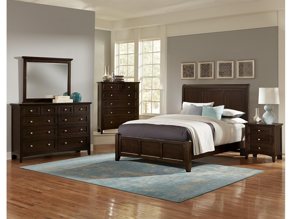 Vaughan Bassett BonanzaKing Sleigh Bed with Low Profile Footboard