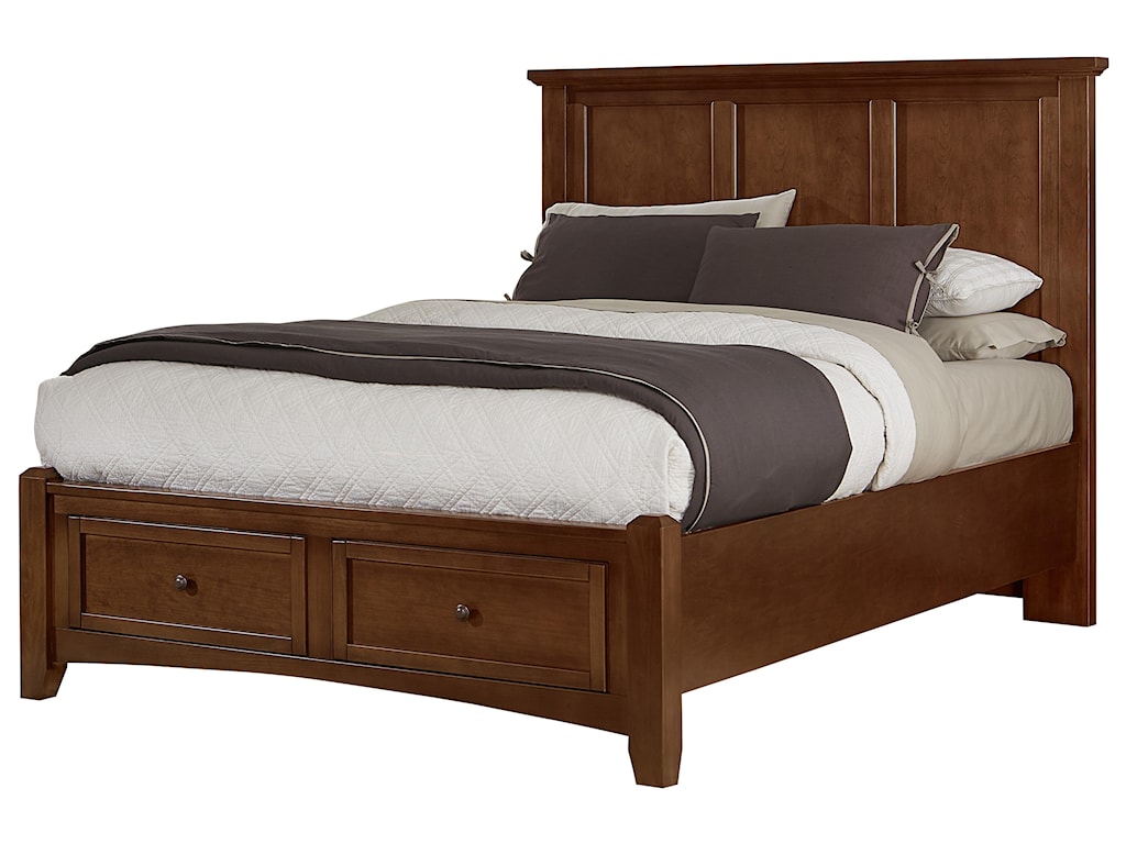 Vaughan Bassett Bonanza Queen Mansion Storage Bed With 2 Drawers Wayside Furniture Platform Beds Low Profile Beds