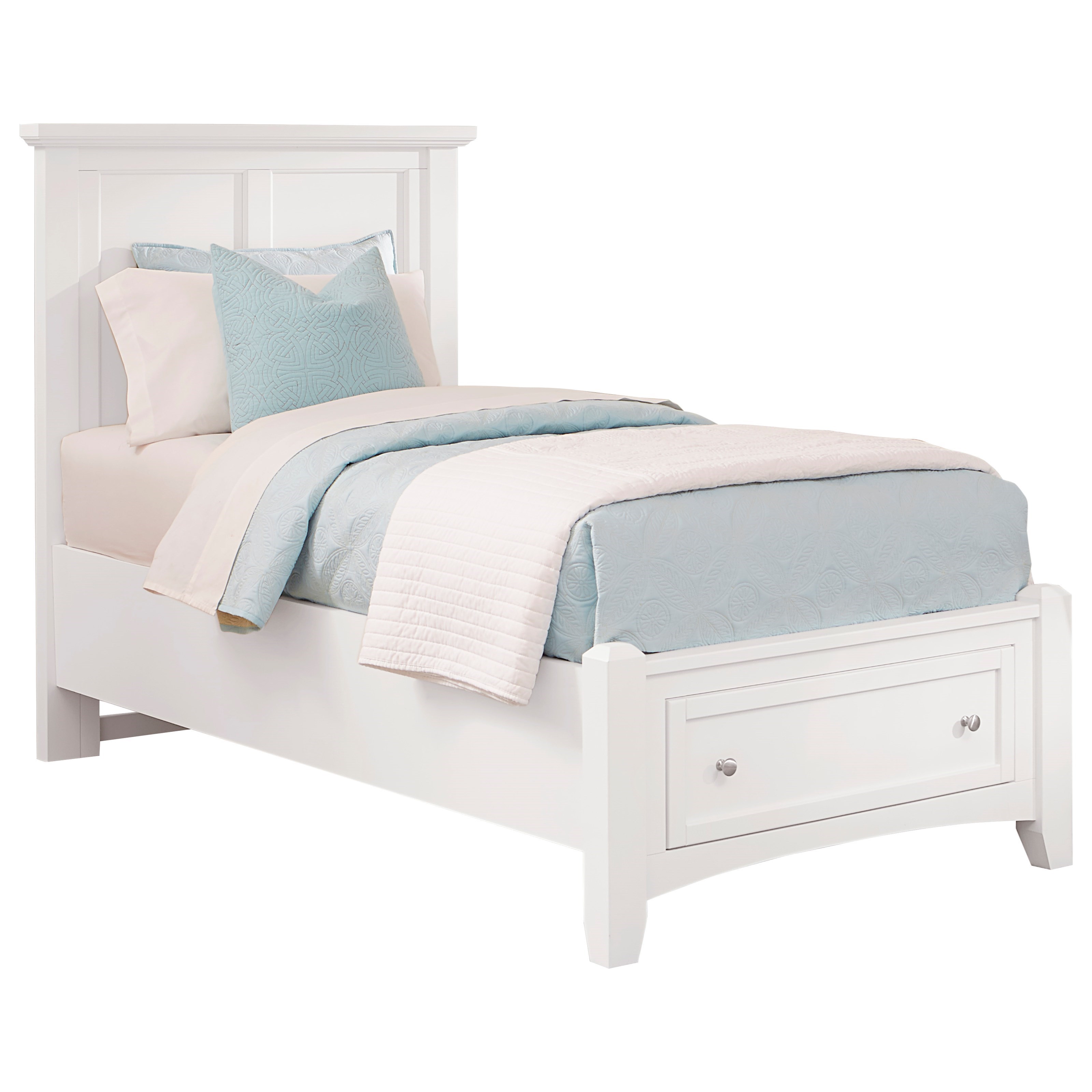 Vaughan Bassett Bonanza Twin Mansion Storage Bed With 1 Drawer Wayside Furniture Platform Beds Low Profile Beds