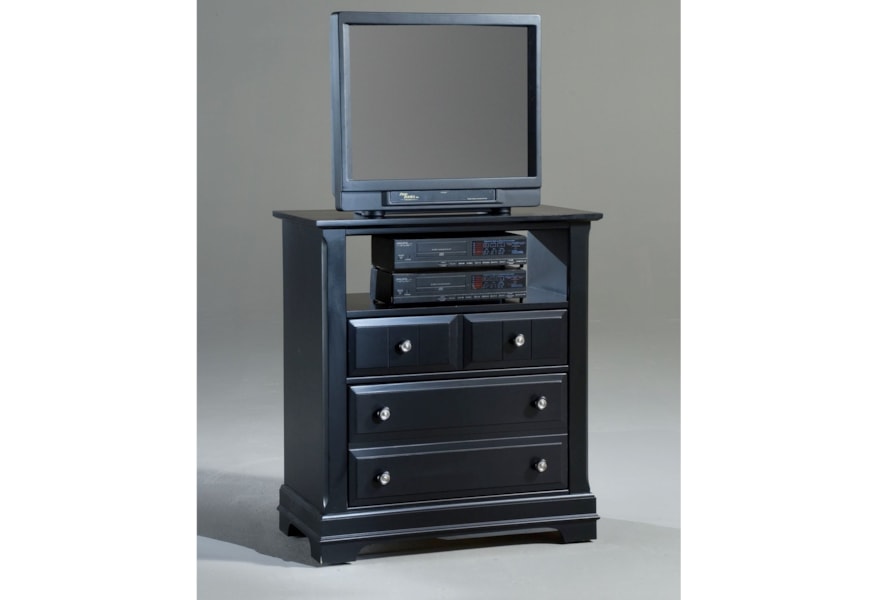Vaughan Bassett Cottage Bb16 114 Media Cabinet 2 Drawers Open