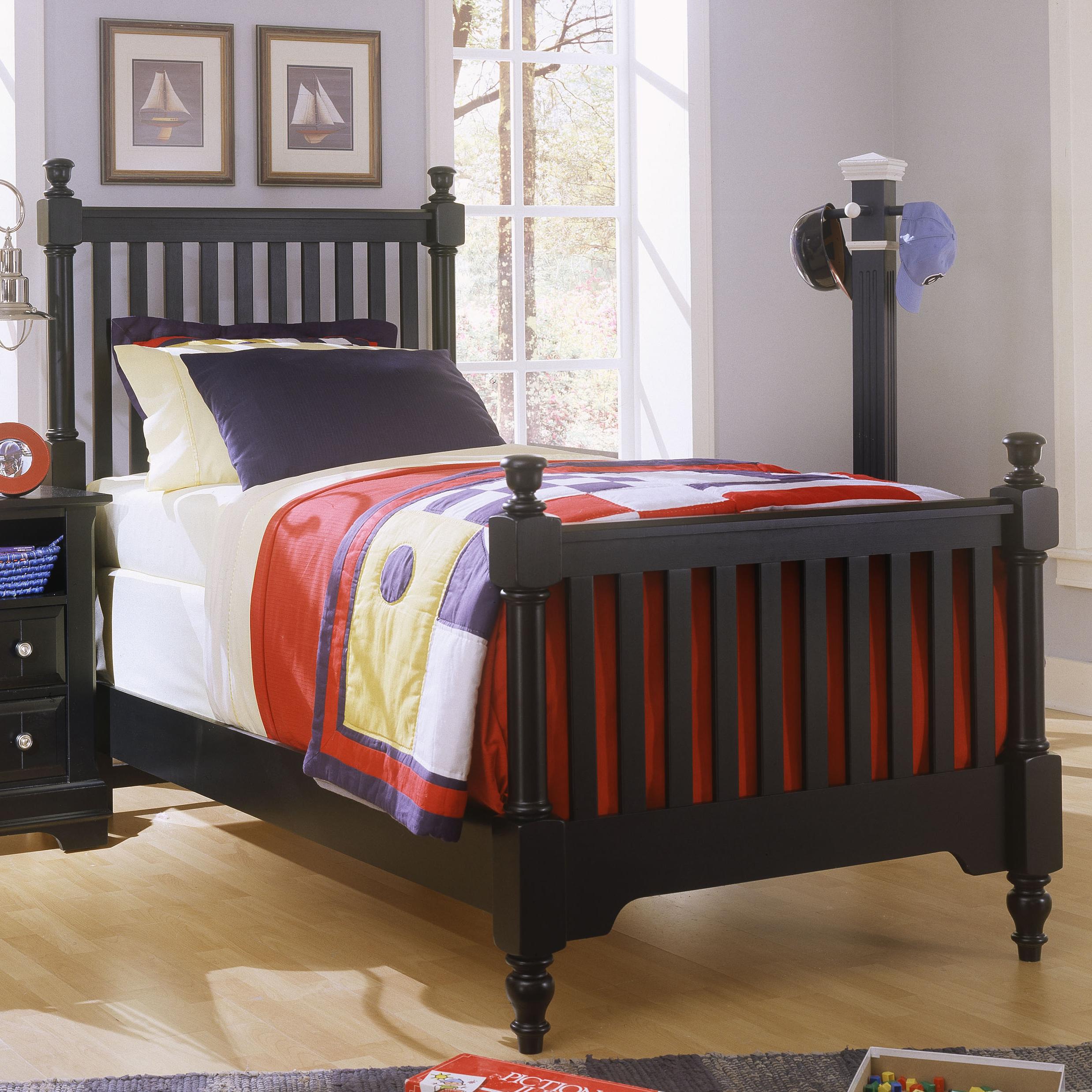 Vaughan Bassett Cottage Twin Slat Poster Bed Crowley Furniture