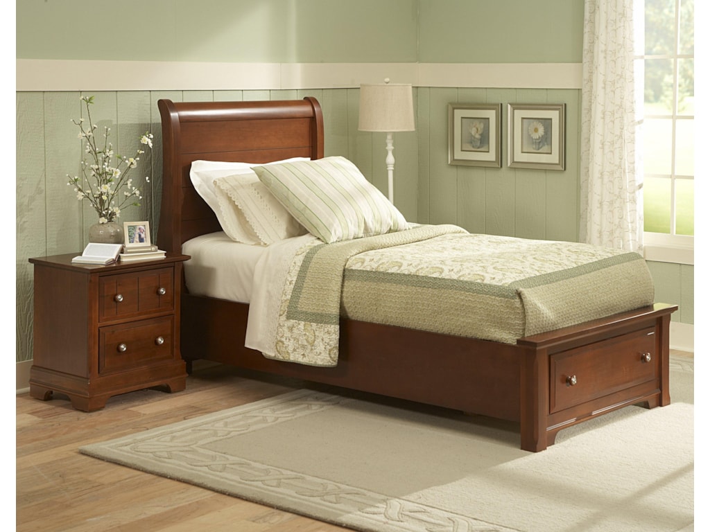 Vaughan Bassett CottageFull Sleigh Storage Bed