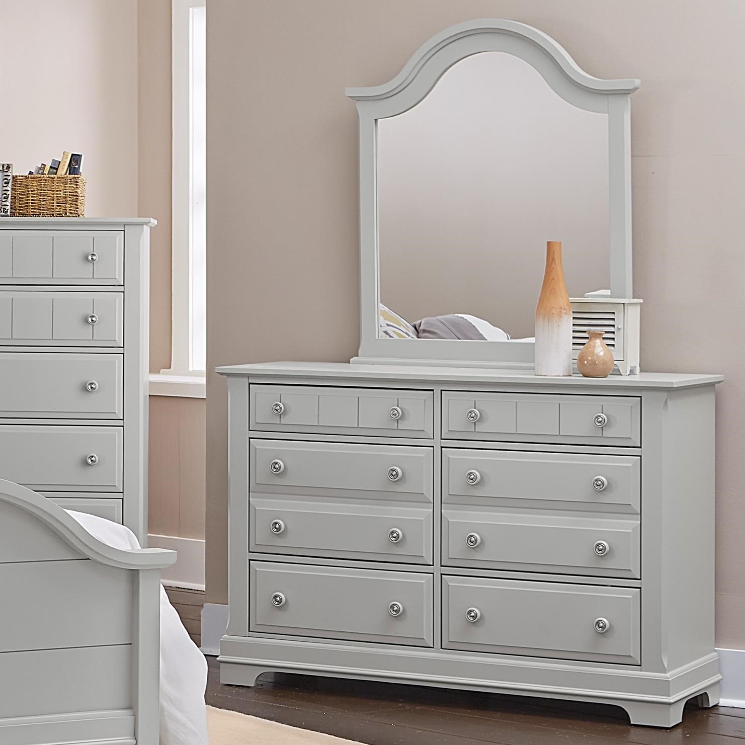Vaughan Bassett Cottage Double Dresser And Mirror Dunk Bright