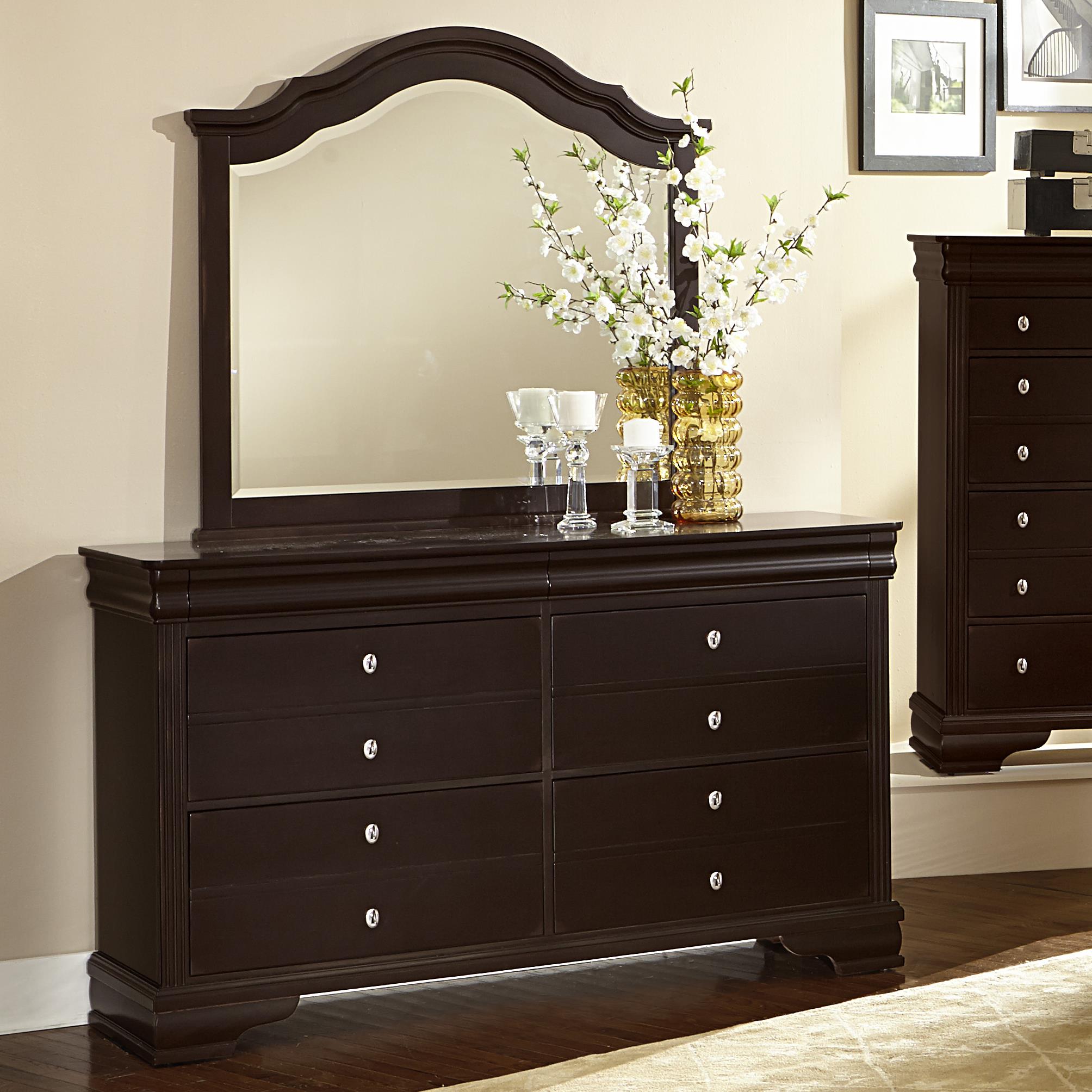Vaughan Bassett French Market Dresser Arched Mirror Dunk