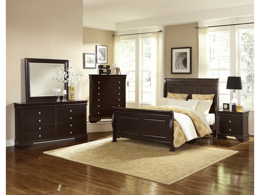 Vaughan Bassett French MarketKing Sleigh Bed