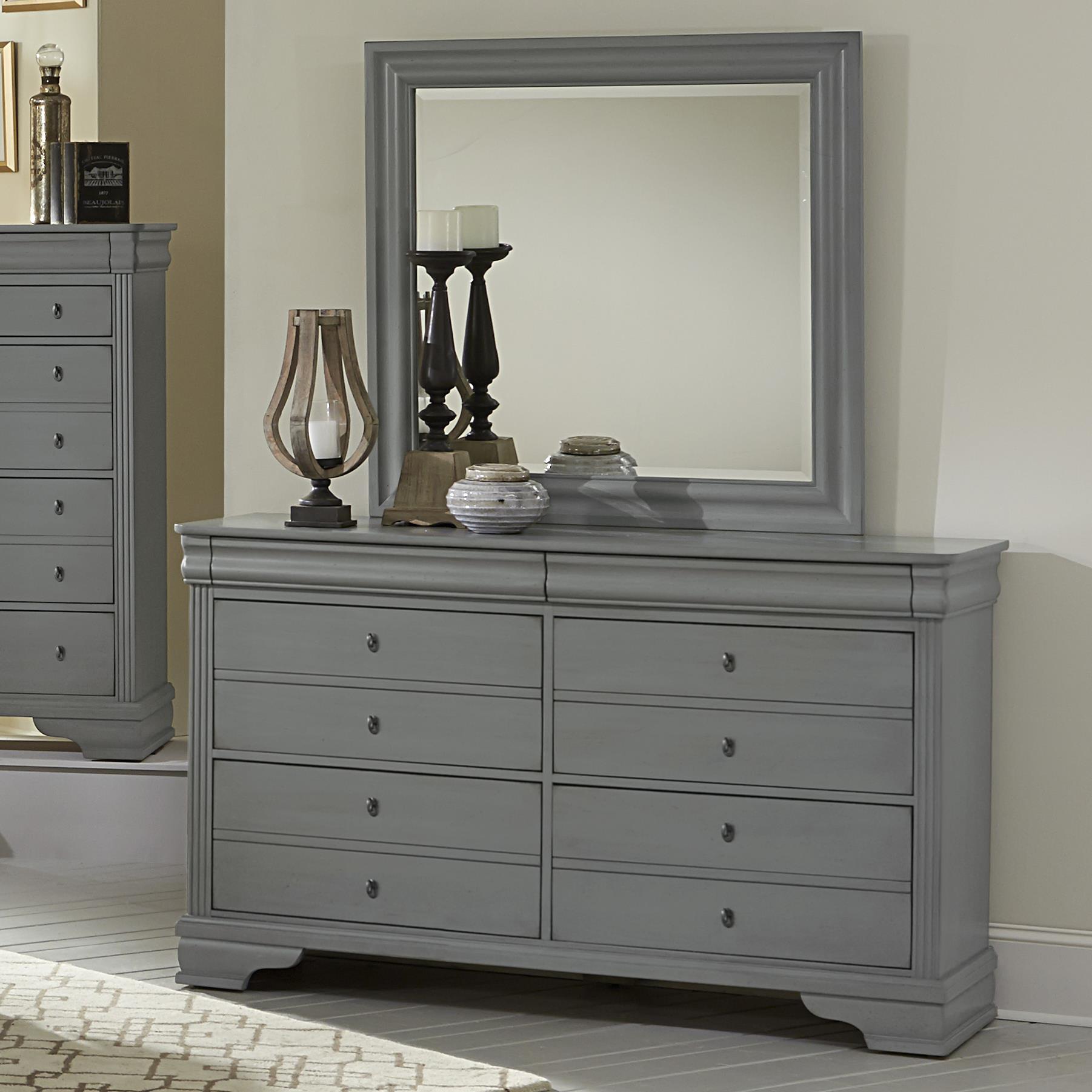 Vaughan Bassett French Market Dresser Landscape Mirror Becker