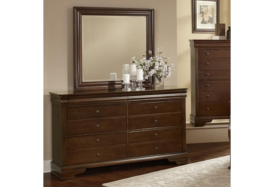 Vaughan Bassett French Market Dresser Landscape Mirror Dunk