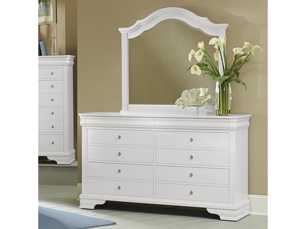 Vaughan Bassett French Market Dresser Arched Mirror Value City