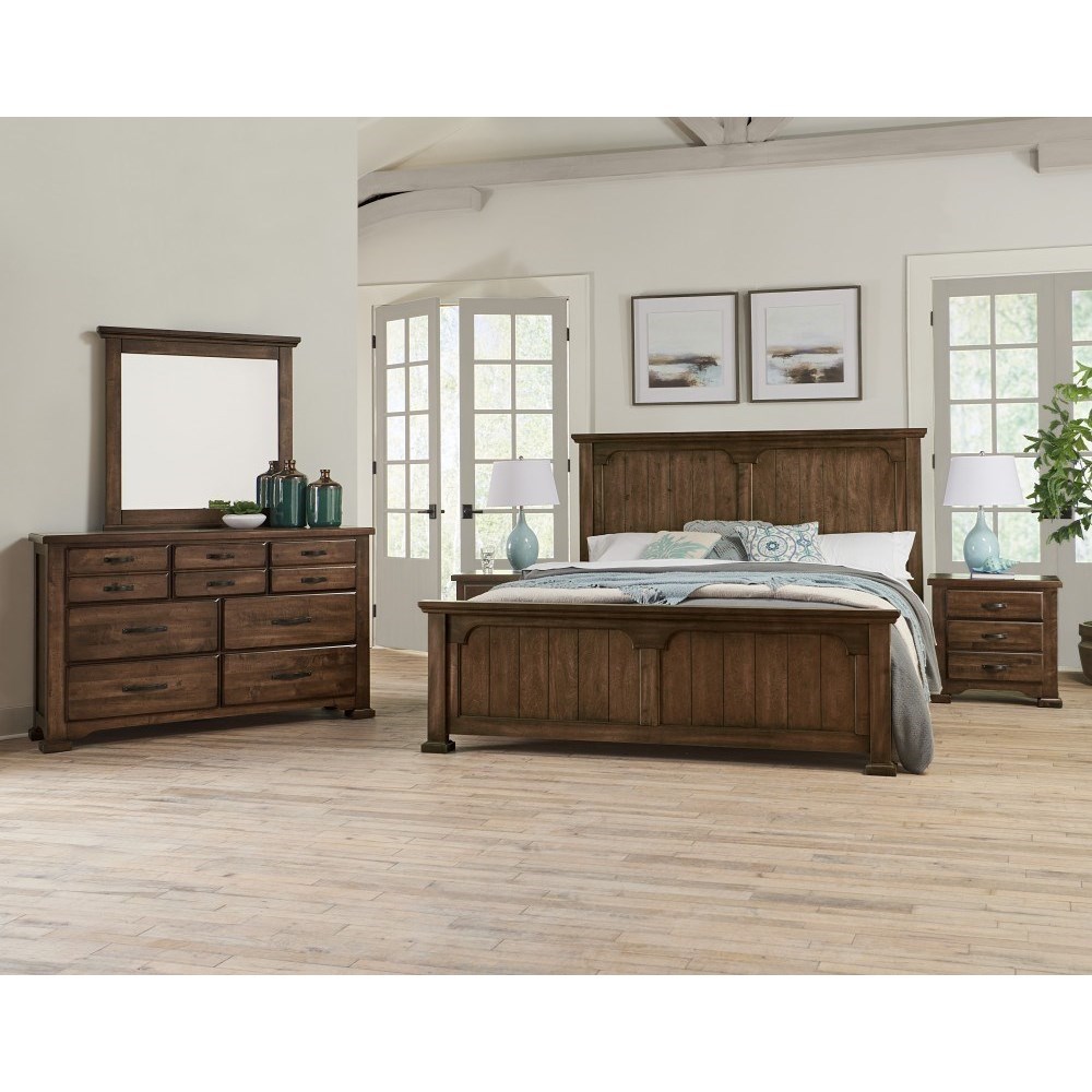 Vaughan Bassett Grayson Manor Casual Solid Wood King Panel Bed