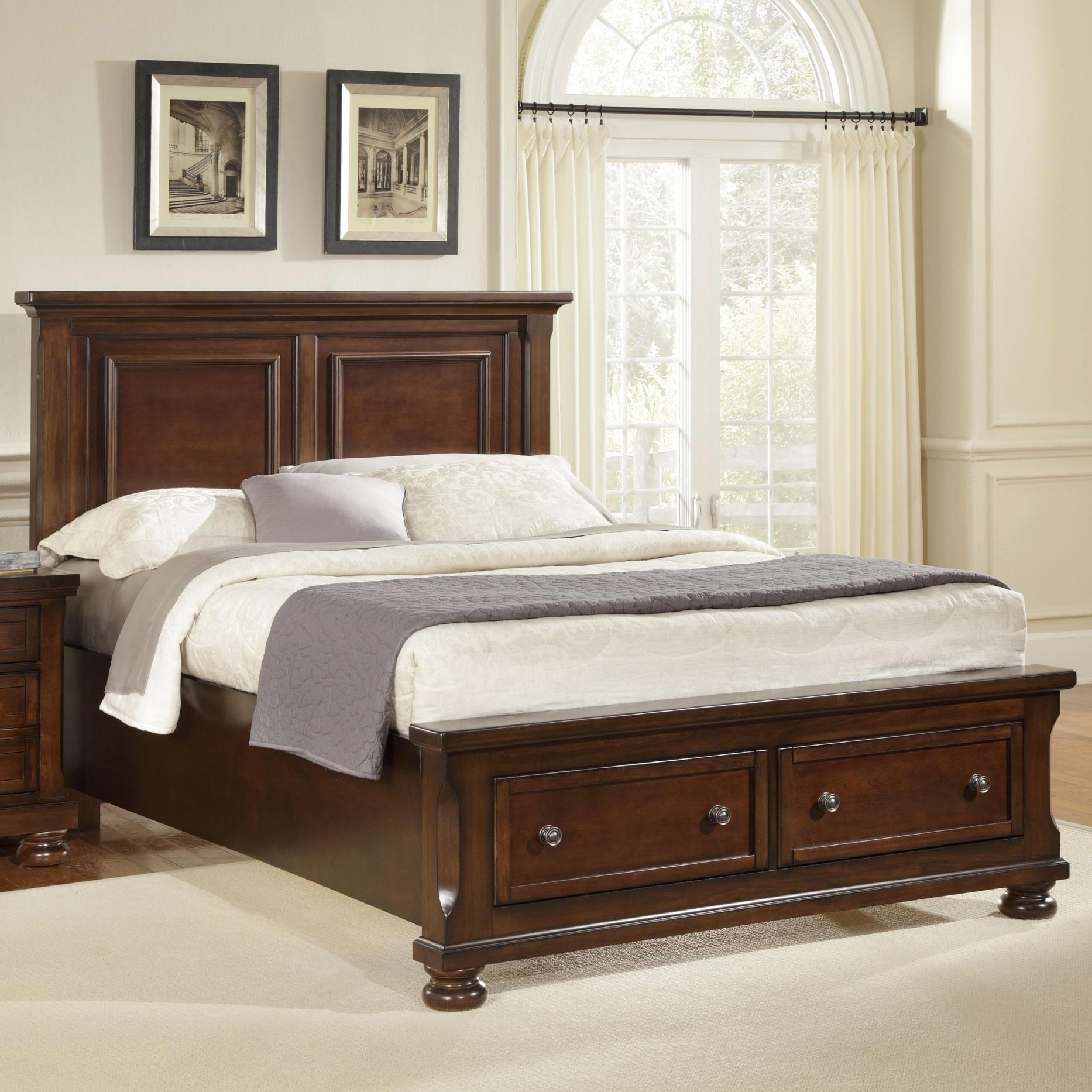 Vaughan Bassett Reflections King Storage Bed With Mansion