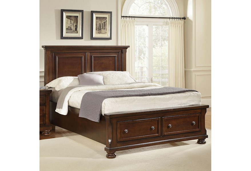 Vaughan Bassett Reflections King Storage Bed With Mansion