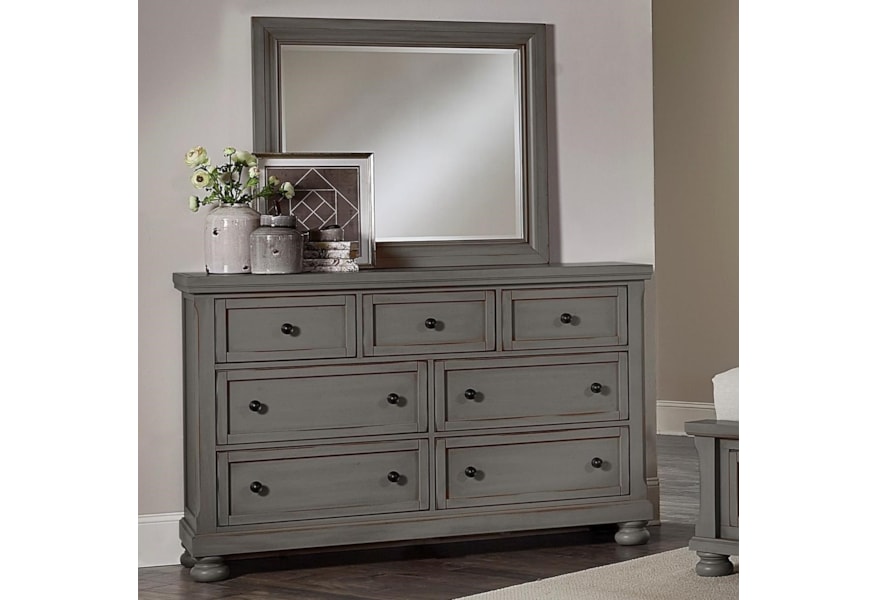 Vaughan Bassett Reflections 7 Drawer Dresser And Mirror