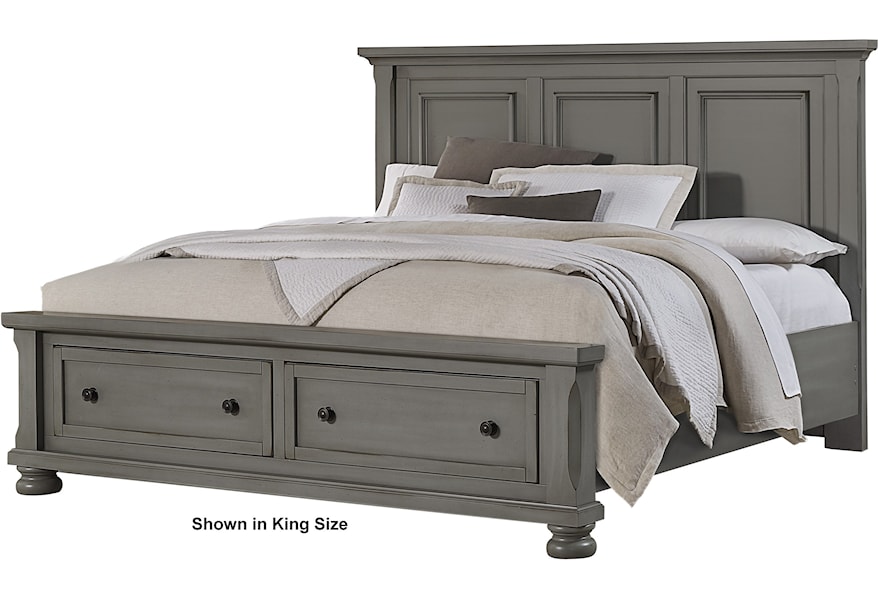 Vaughan Bassett Reflections Queen Storage Bed With Mansion