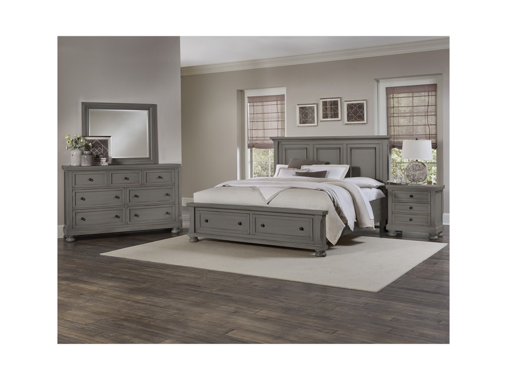Vaughan Bassett ReflectionsQueen Storage Bed with Mansion Headboard