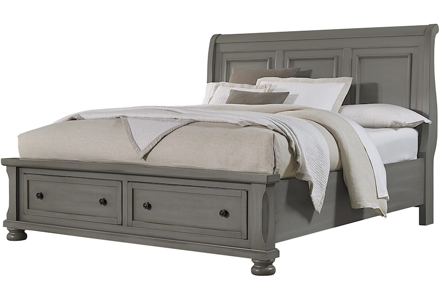 Vaughan Bassett Reflections King Storage Bed With Sleigh Headboard Suburban Furniture Platform Beds Low Profile Beds