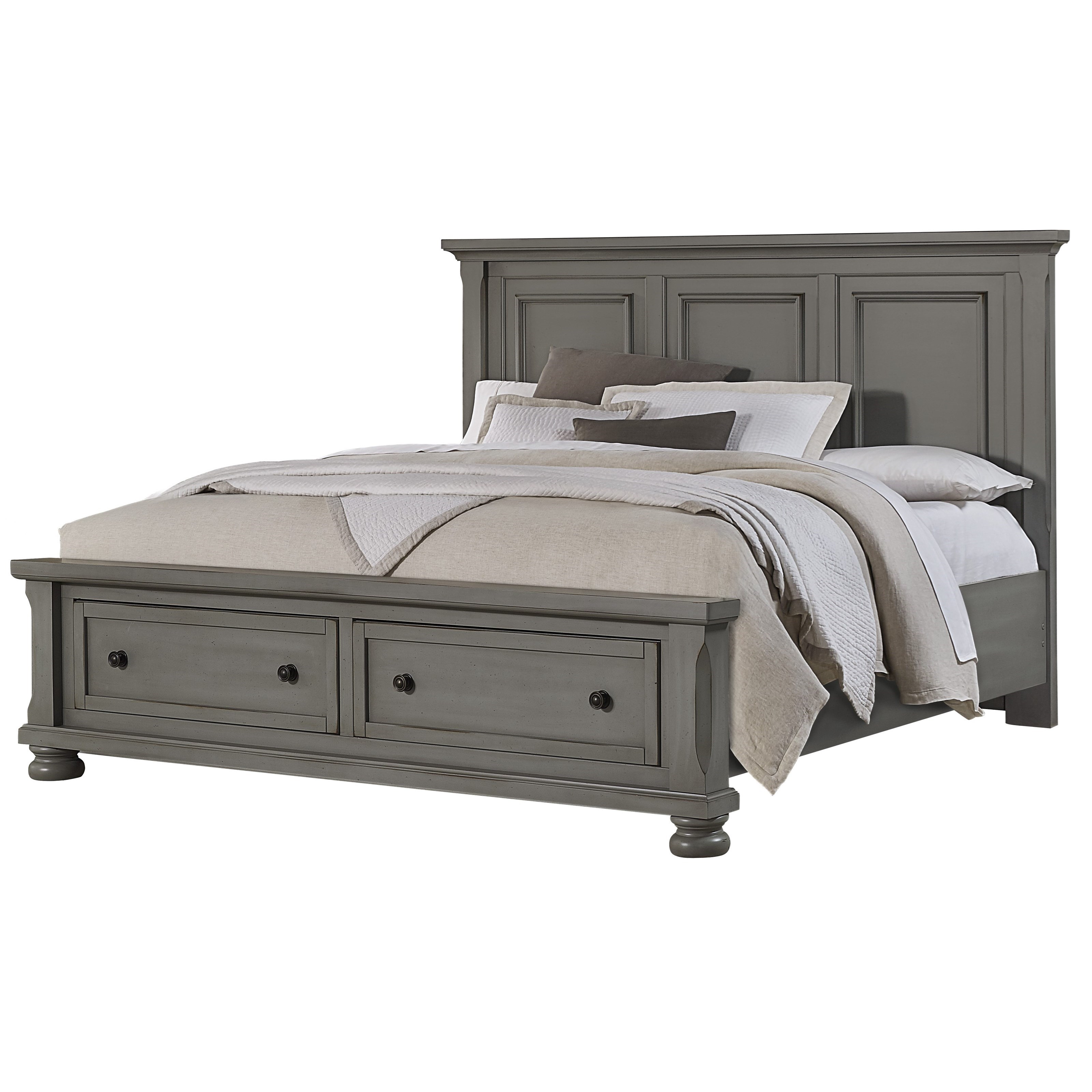 Vaughan Bassett Reflections King Storage Bed With Mansion